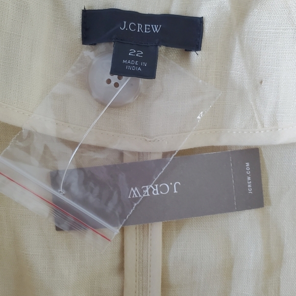 NEW J. Crew Linen Unstructured Long Parke Blazer Size 22 Jacket Preppy Office - Picture 11 of 12